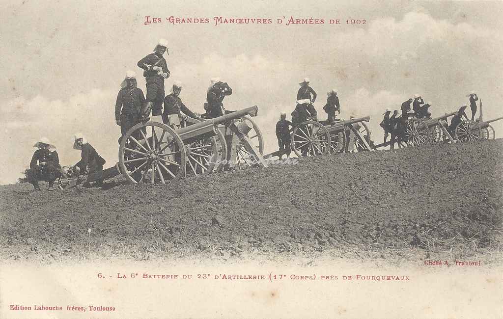 6 - La 6° batterie du 23° d'artillerie près de Fourquevaux