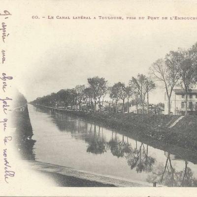 60 - Le Canal latéral à Toulouse pris du Pont de l'embouchure