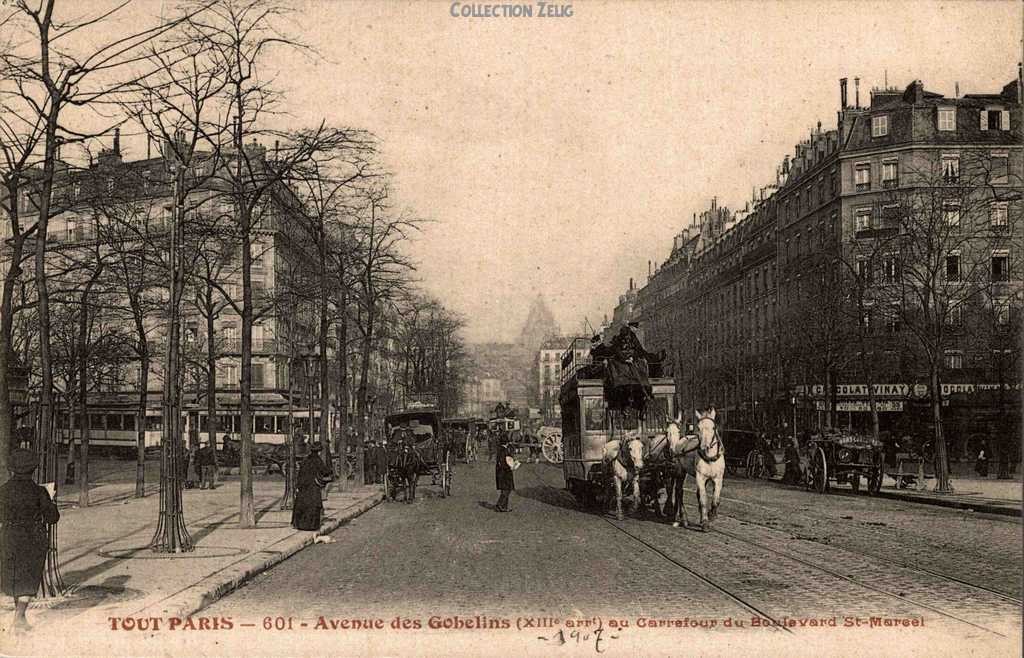 601 - Avenue des Gobelins au carrefour du Boulevard St-Marcel