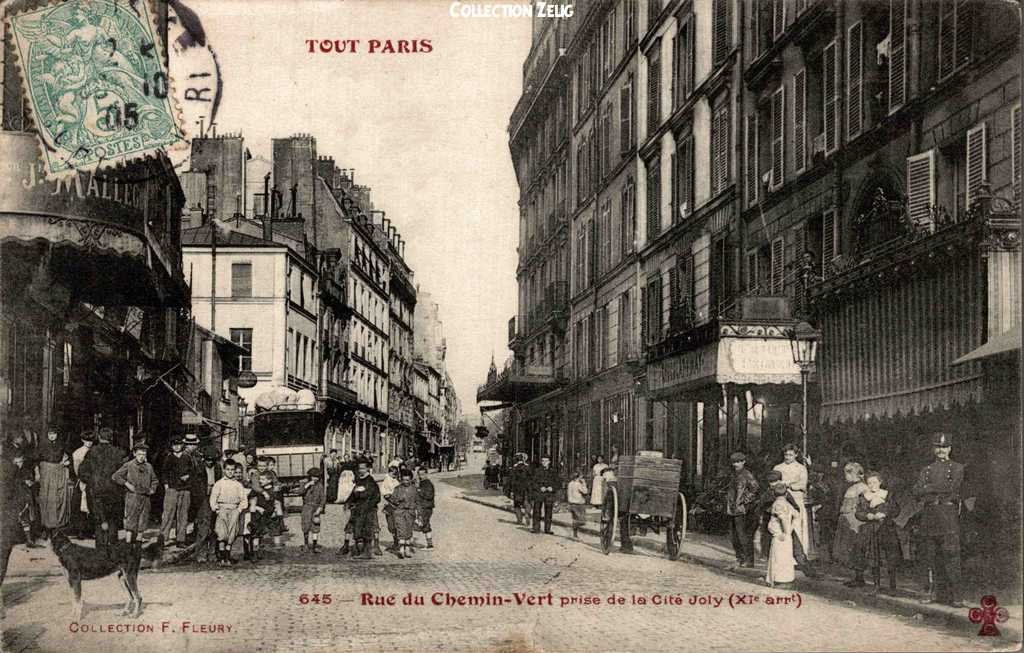 645 - Rue du Chemin-Vert prise de la Cité Joly