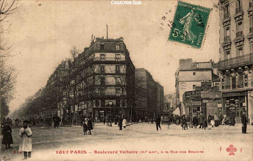 649 - Boulevard Voltaire à la Rue des Boulets