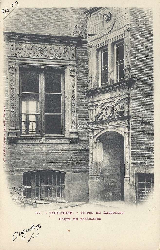 67 - Hôtel de Lasbordes - Porte de l'escalier
