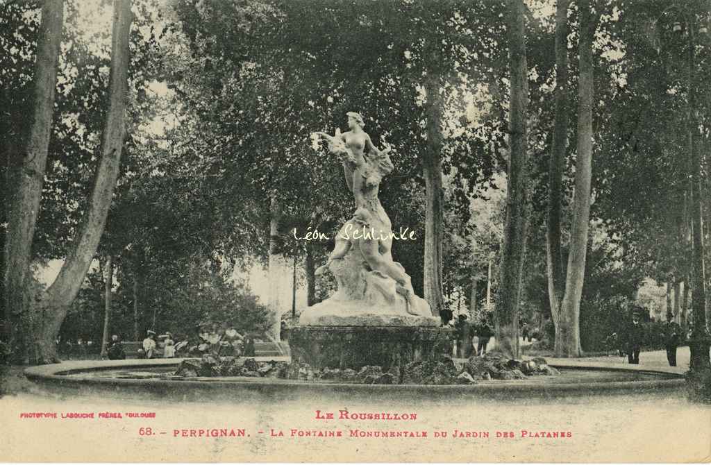 68 - Perpignan - La Fontaine Monumentale du Jardin des Platanes