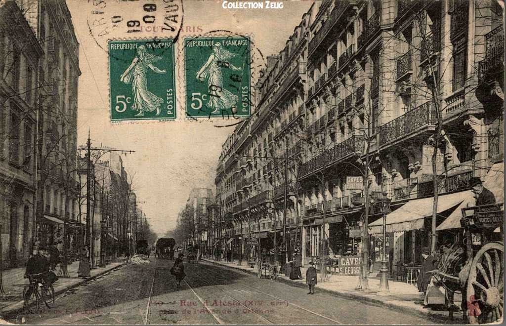 740 - Rue d'Alésia, pris de l'Avenue d'Orléans