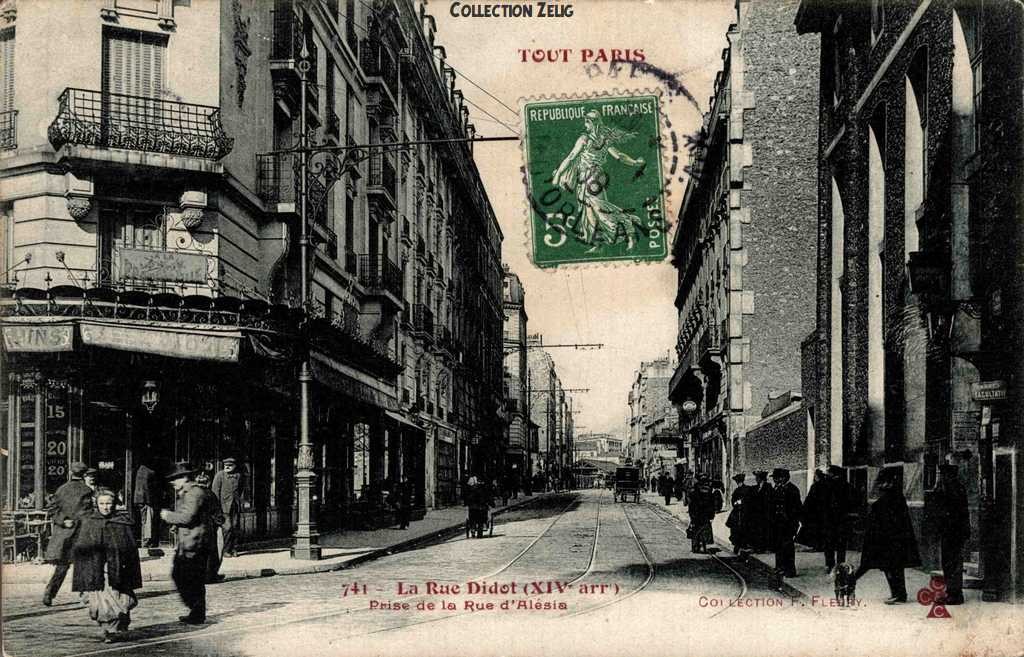 741 - La Rue Didot prise de la Rue d'Alésia