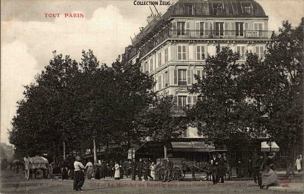 764 - Le Marché de Reuilly pris de la Place Daumesnil
