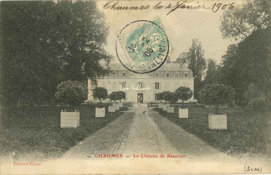 77-Chaumes - Château de Beauvoir (Ciron ed.)