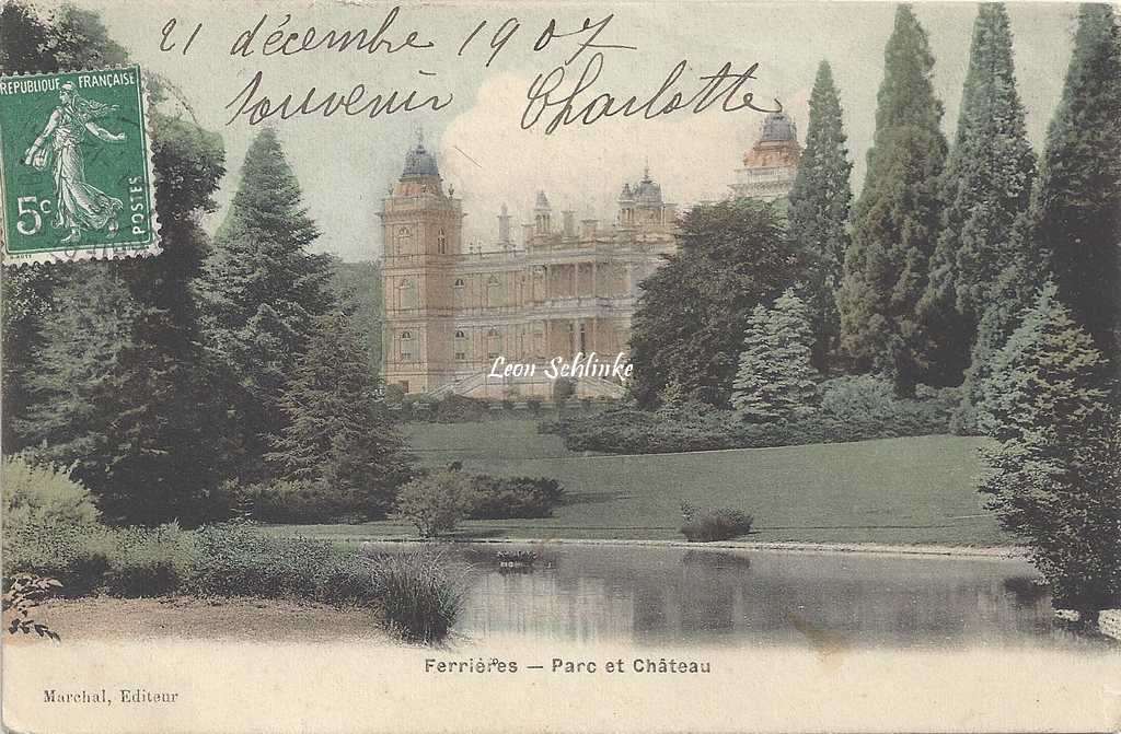 77-Ferrières - Parc et Château (Marchal édit)