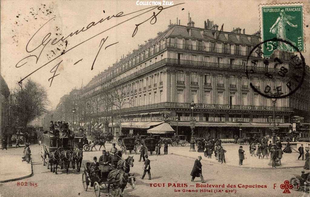 802 bis - Boulevard des Capucines - Le Grand Hôtel