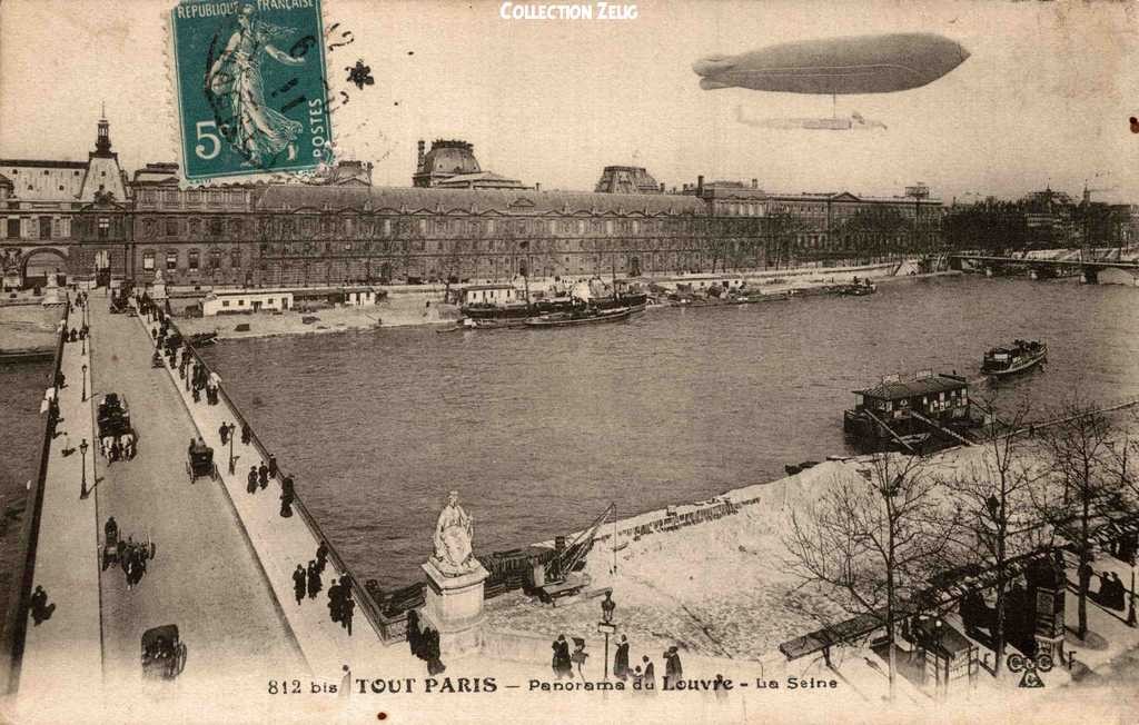 812 bis - Panorama du Louvre - La Seine