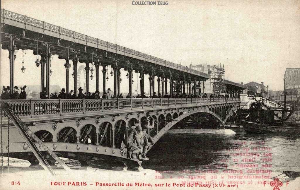 814 - Passerelle du Métro, sur le Pont de Passy