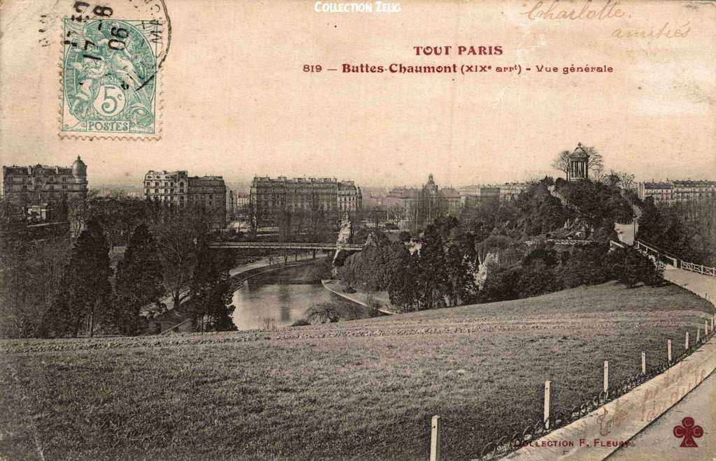819 - Buttes-Chaumont - Vue générale