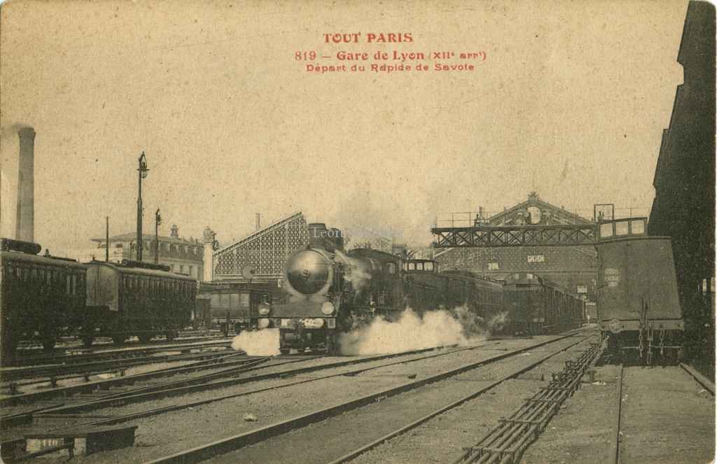 819 - Gare de Lyon - Départ du Rapide de Savoie