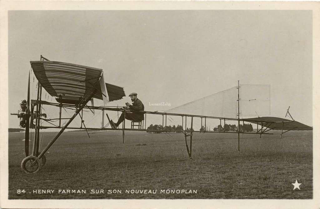 84 - Henry Farman sur son nouveau Monoplan