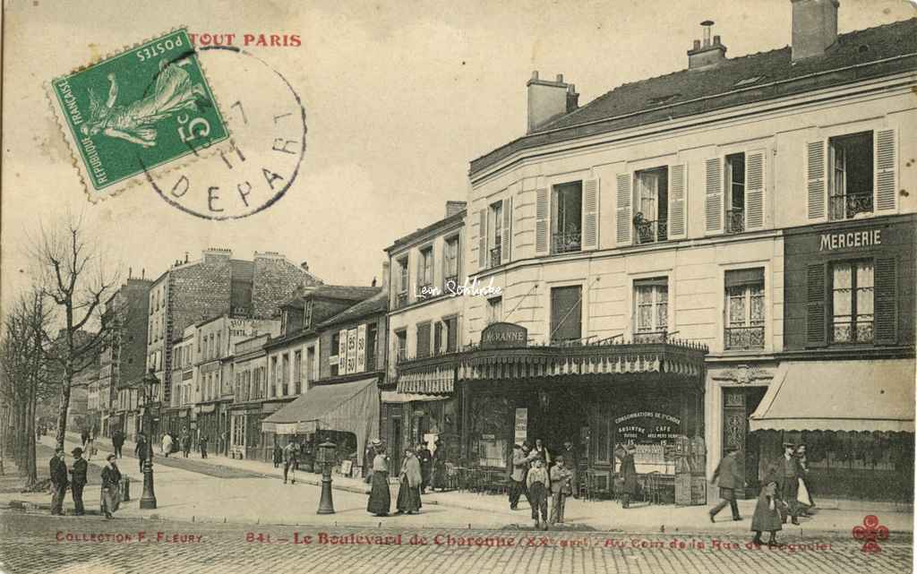 841 - Le Boulevard de Charonne au coin de la rue de Bagnolet
