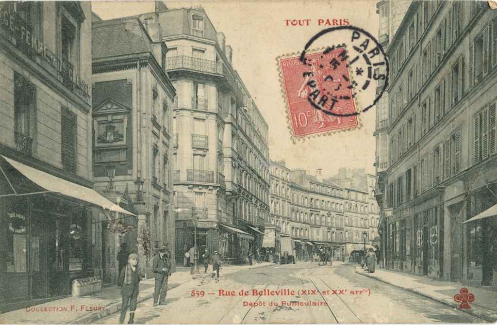 859 - Rue de Belleville, dépôt du Funiculaire