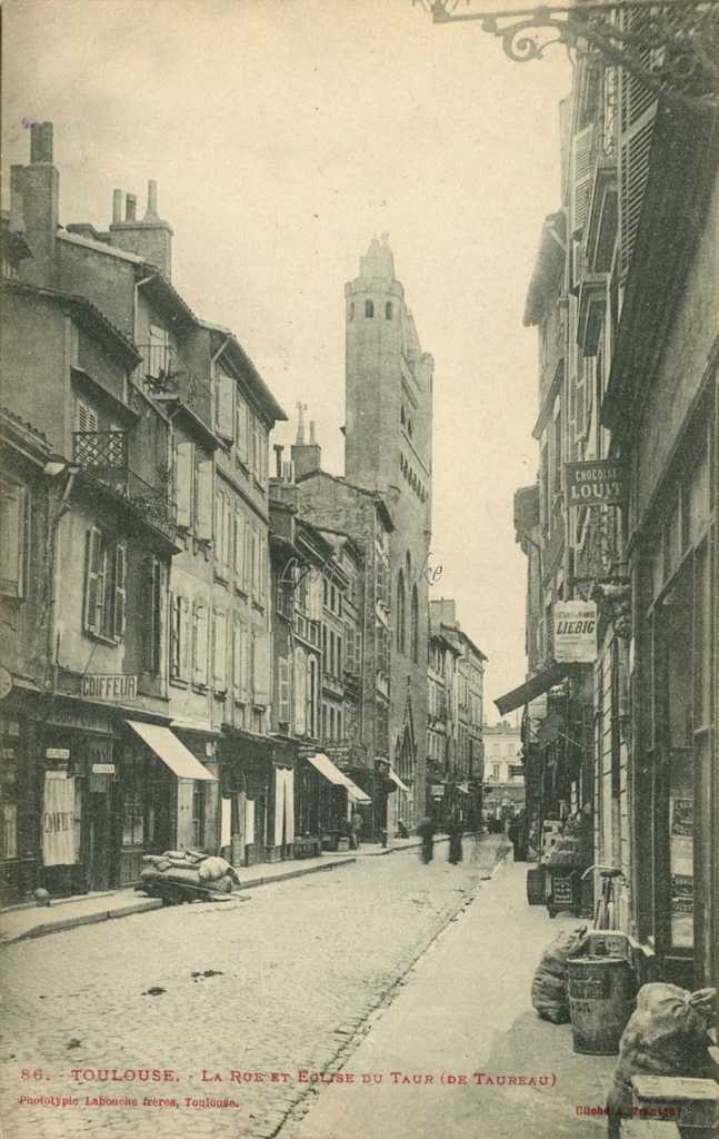 86 - La Rue et église du Taur (de Taureau)