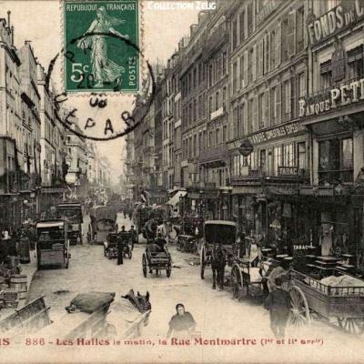 886 - Les Halles le matin - La Rue Montmartre