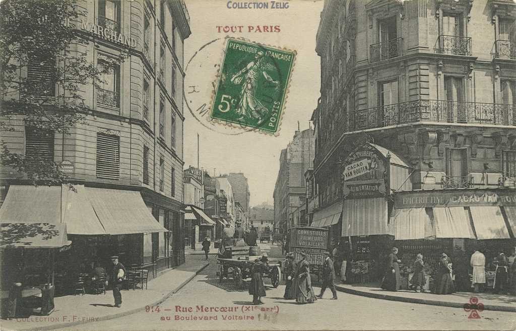 914 - Rue Mercoeur au Boulevard Voltaire