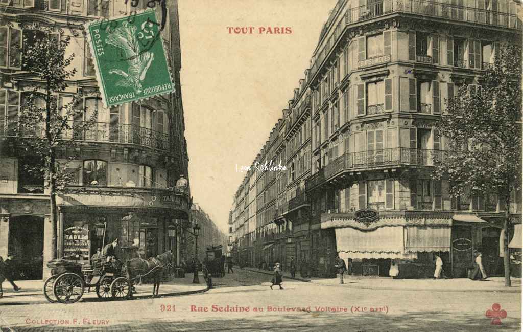 921 - Rue Sedaine au Boulevard Voltaire