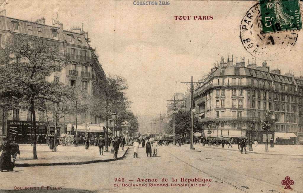 946 - Avenue de la République au Boulevard Richard-Lenoir
