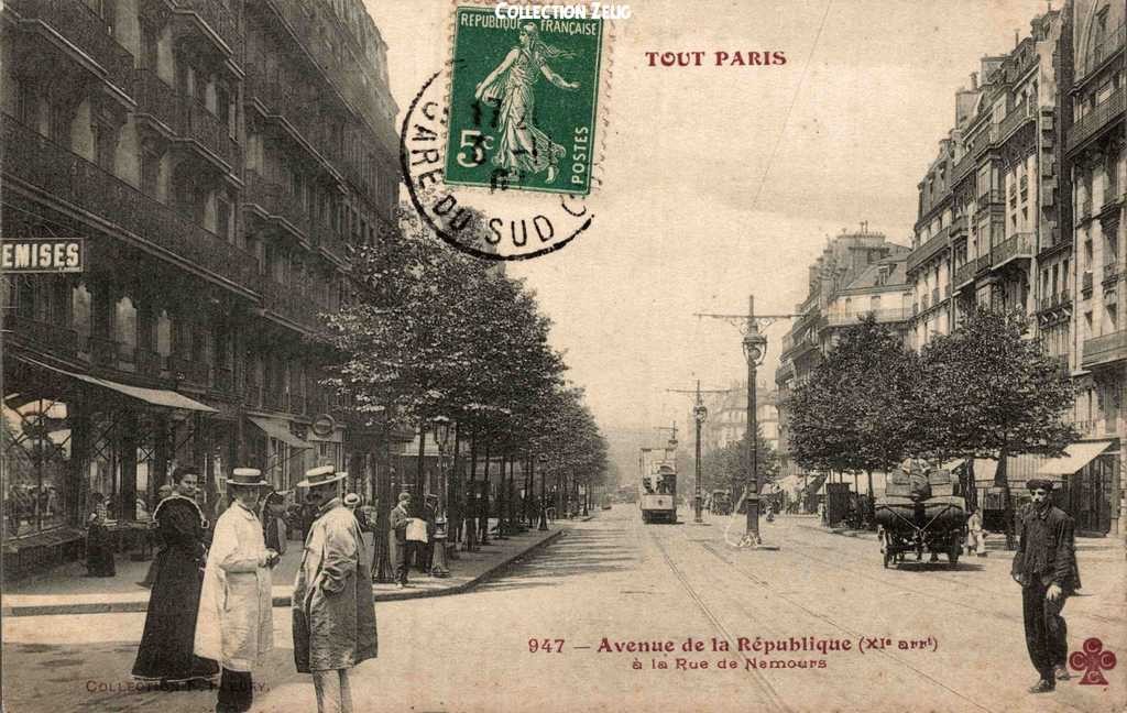 947 - Avenue de la République à la Rue de Nemours