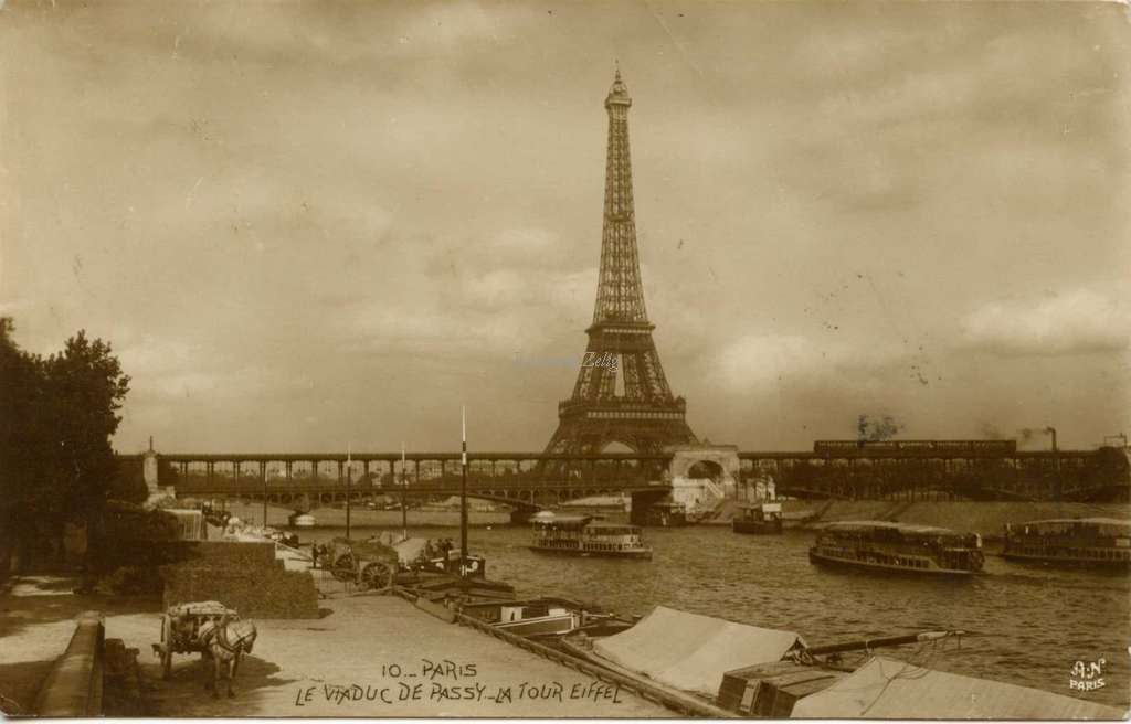 AN 10 - PARIS - Le Viaduc de Passy et la Tour Eiffel