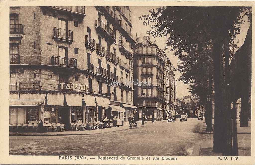 Arlabosse Tabacs X.O 1191 - Bd de Grenelle et rue Clodion