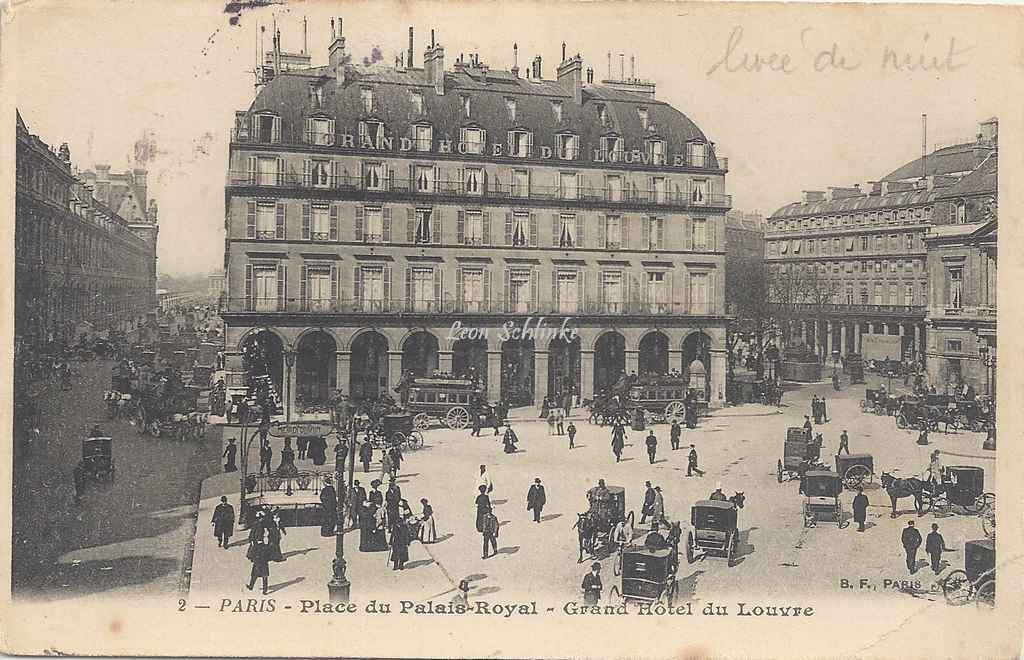 BF - 2 - Place du Palais Royal - Grand Hôtel du Louvre