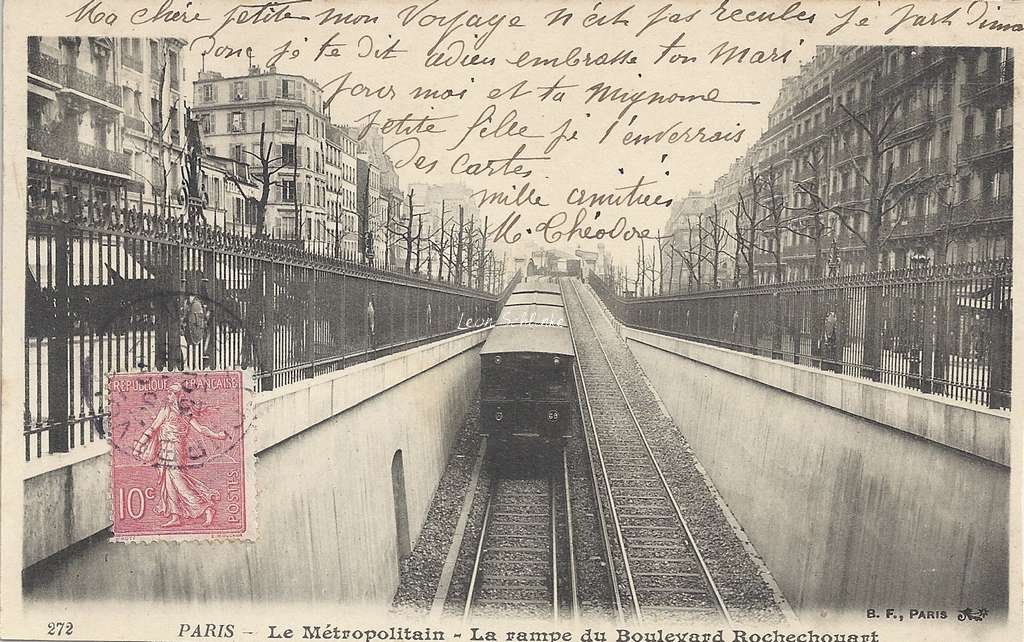 BF 272 - Le Metropolitain - La rampe du Boulevard Rochrchouart