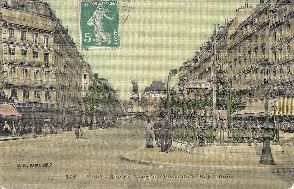BF 542 - Rue du Temple - Place de la République