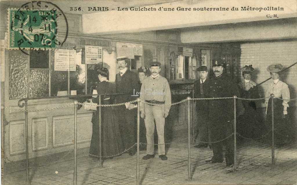 CM 356 - Les Guichet d'une Gare souterraine du Metropolitain