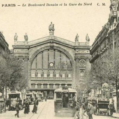 CM 560 - PARIS - Le Boulevard Denain et la Gare du Nord