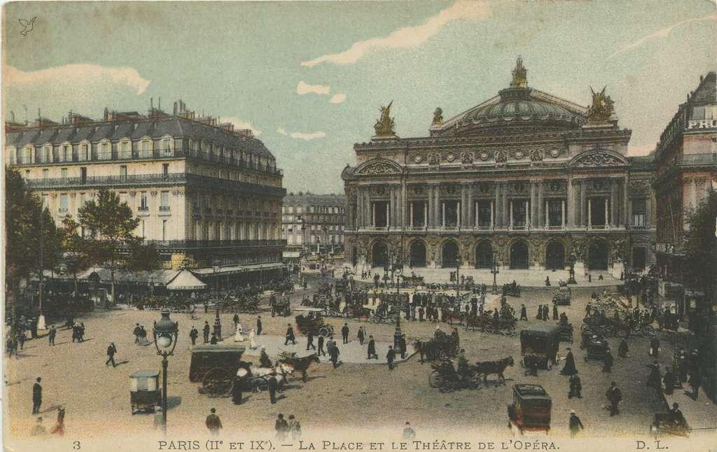 DL 3 PARIS (II° et IX°) -  La Place et le Théâtre de l'Opéra