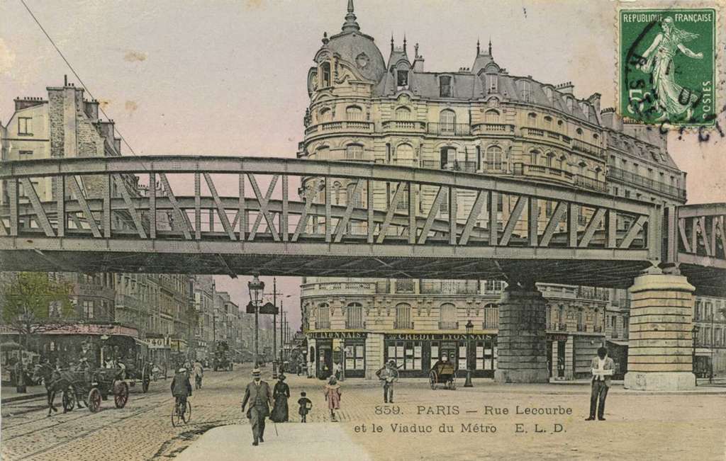 ELD 859 - PARIS - Rue Lecourbe et le Viaduc du Métro