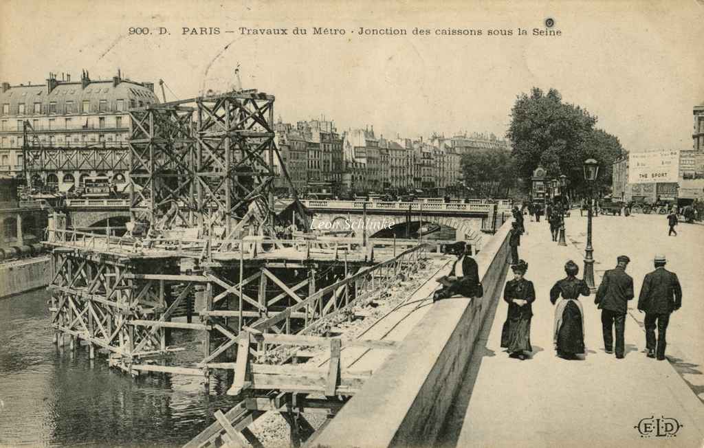 ELD 900 D - Travaux de jonction des caissons sous la Seine
