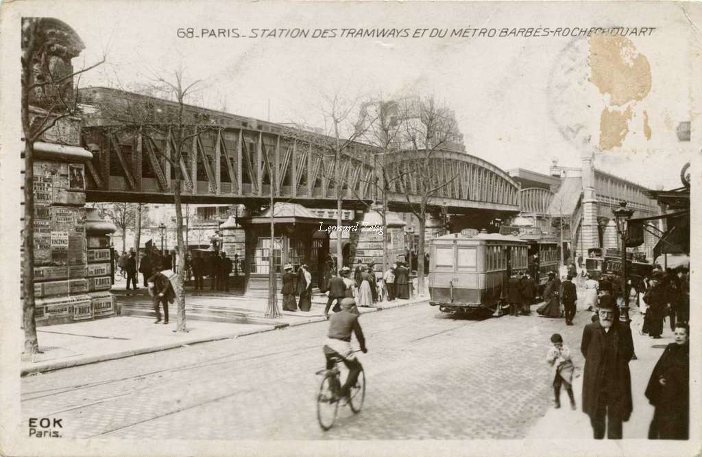 EOK 68 - PARIS - Station des Tramways et du Métro Barbès-Rochechouart