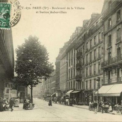EV 670 - PARIS (X°) - Boulevard de la Villette et Station Aubervilliers