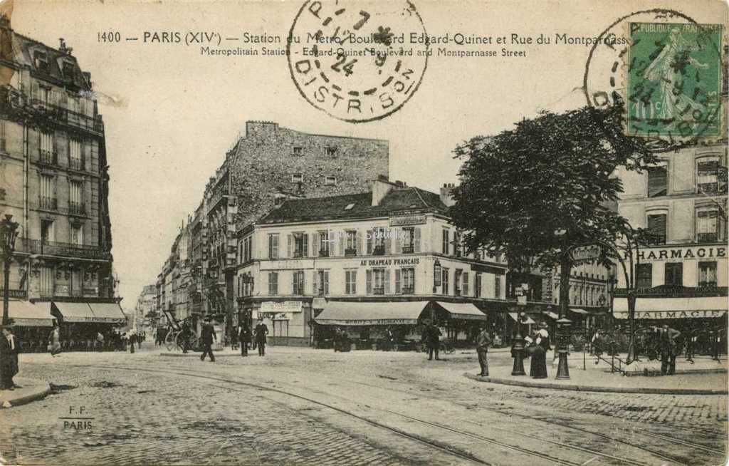 FF 1400 - PARIS (XIV°) - Station du Métro Boulevard Edgard-Quinet