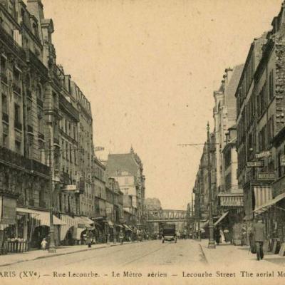 FF 1516 - PARIS (XV°) - Rue Lecourbe - Le Métro aérien
