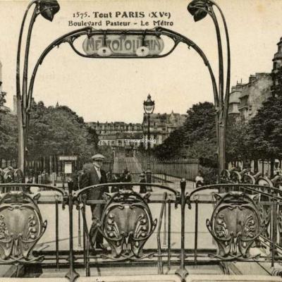 FF 1575 - Tout PARIS (XV°) - Boulevard Pasteur - Le Métro