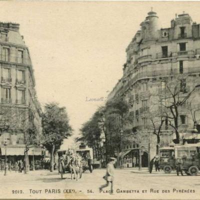 FF 2012 - Tout PARIS (XX°) - 54. Place Gambetta et Rue des Pyrénées