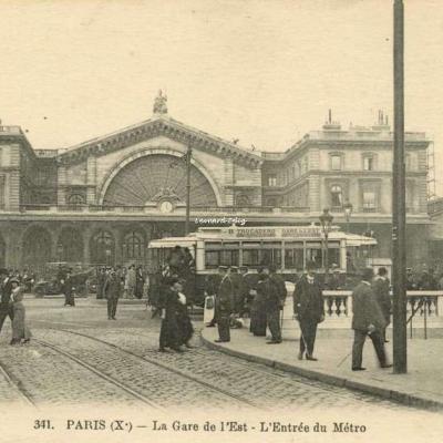 FF 341 - PARIS - La Gare de l'Est - L'Entrée du Métro