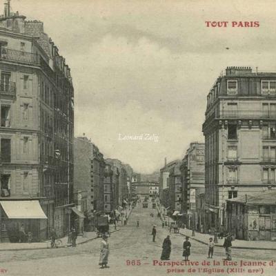 FF 965 - TOUT PARIS - Perspective de la Rue Jeanne d'Arc prise de l'Eglise