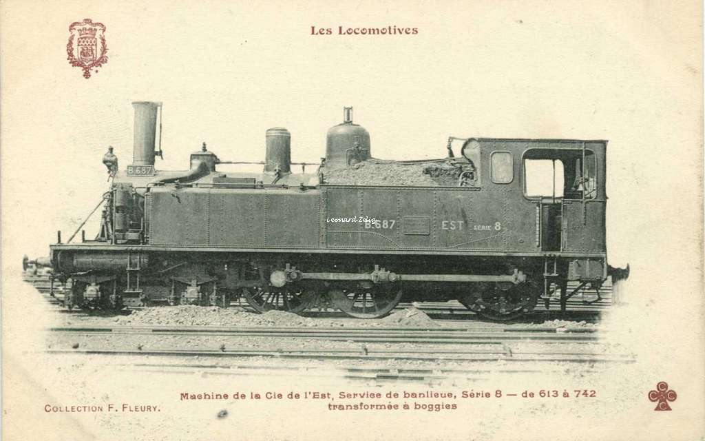 FF - Les Locomotives - Machine de la Cie de l'Est, Sevice de Banlieue