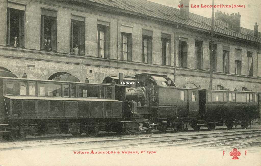 FF - Les Locomotives (Nord) - Voiture Automobile à Vapeur, 2° type