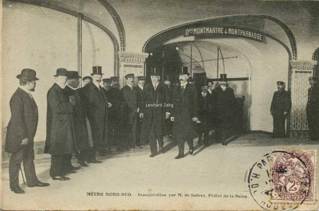 FF - METRO NORD-SUD - Inauguration par M. de Selves, Préfet de la Seine