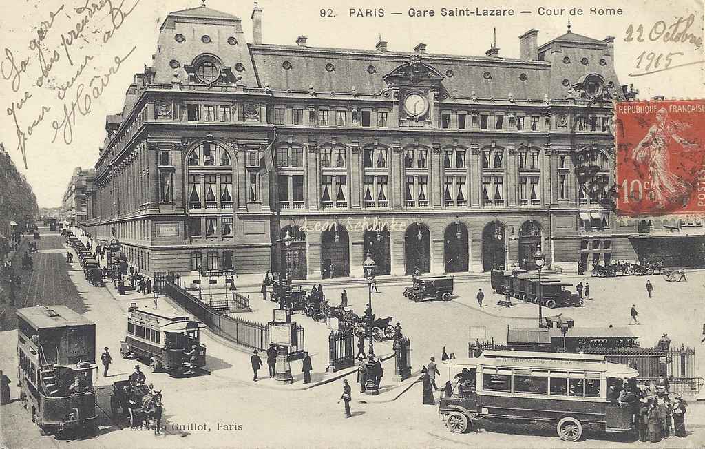 Guillot edition 92 - Gare Saint-Lazare - Cour de Rome