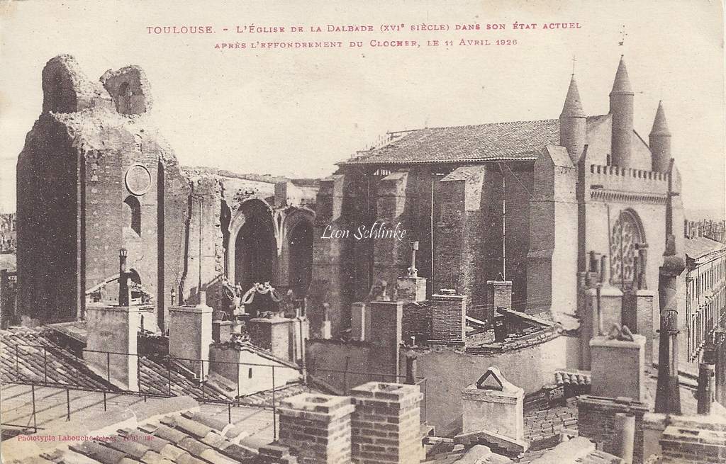 L'Eglise de la Dalbade après l'effondrement du clocher