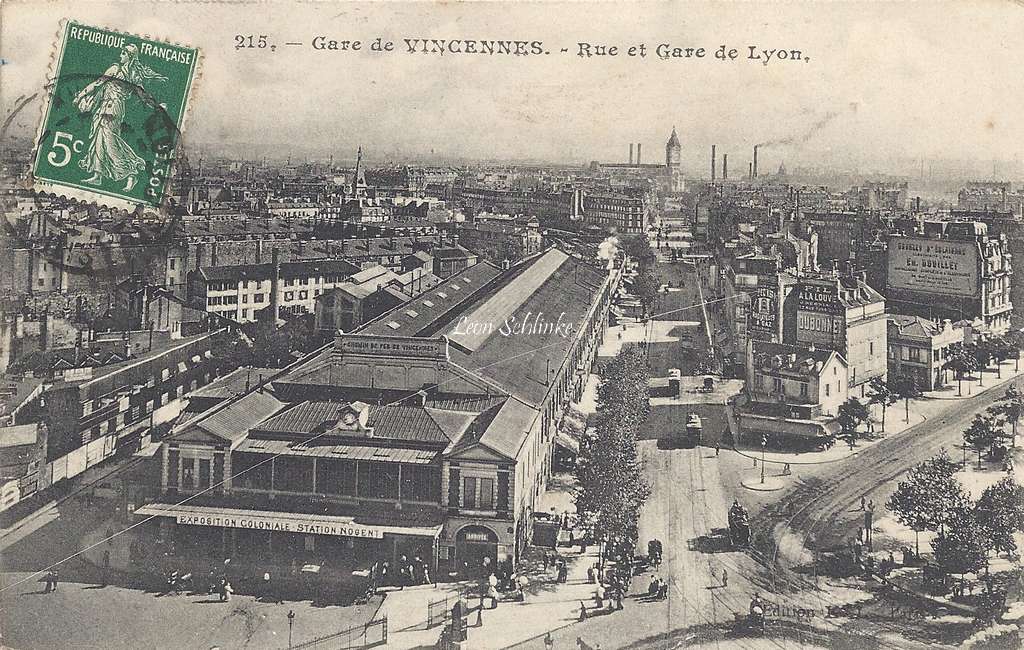 L.L. Edition 215  - Gare de Vincennes - Rue et Gare de Lyon